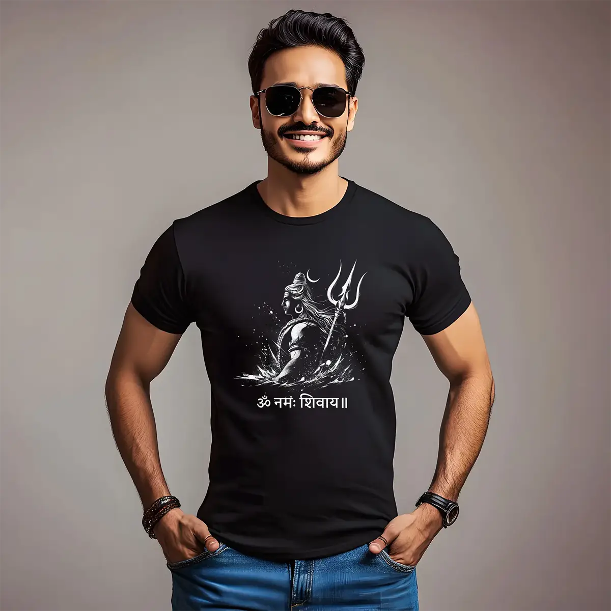 Shiva T-Shirt Shiva's Serenity Graphic Cotton T-Shirt for Men π±π±π±