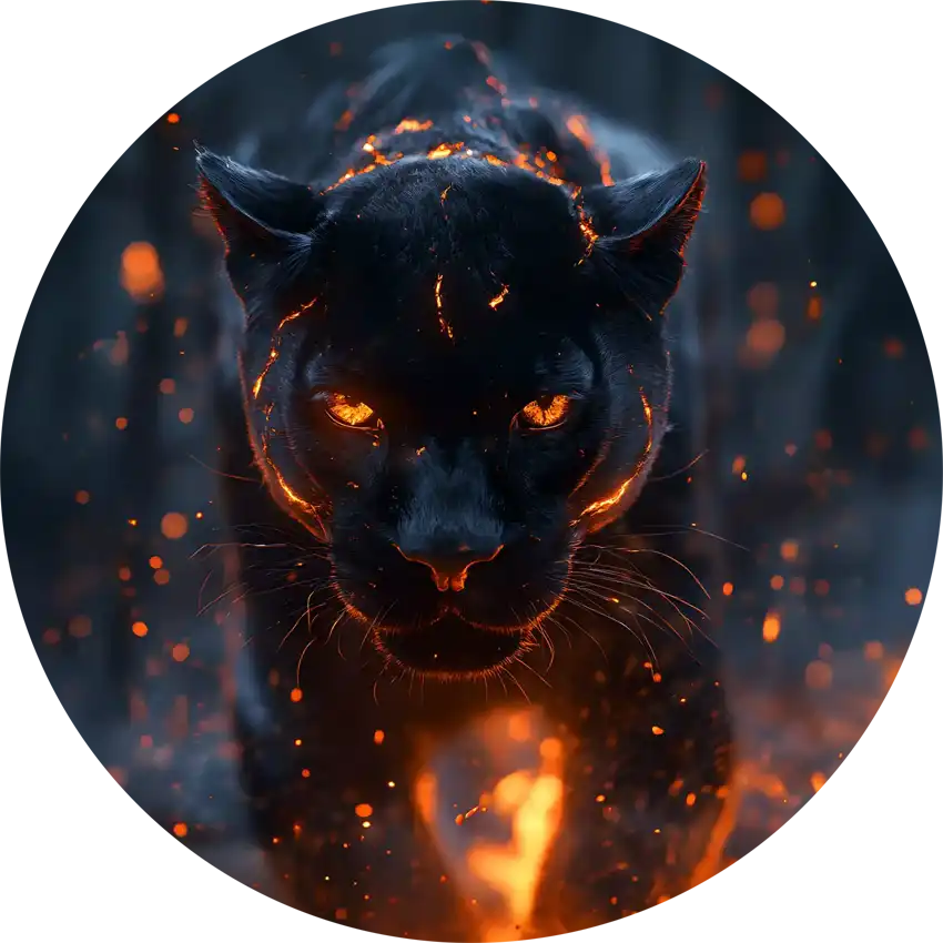 Majestic Forest Black Panther T-Shirt for Men Cotton