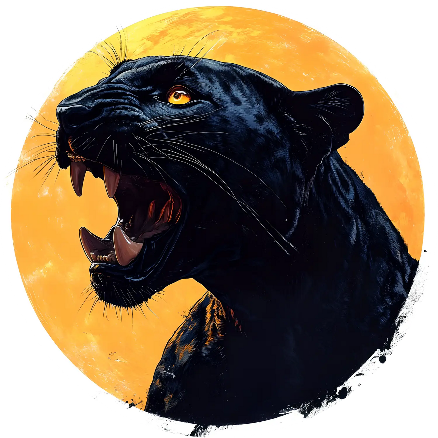 Black Panther T-Shirt for Kids Cotton Silent Hunter