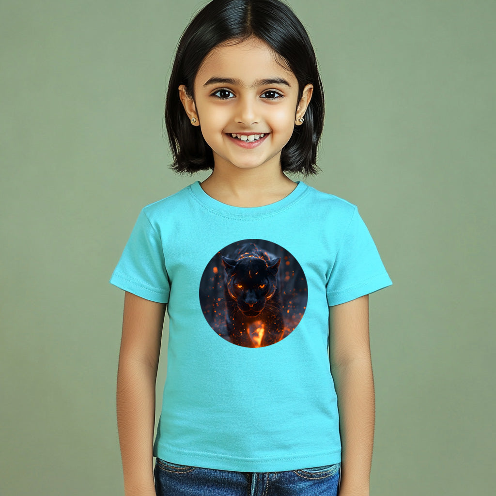 Black Panther T-Shirt for Kids Cotton Majestic Forest