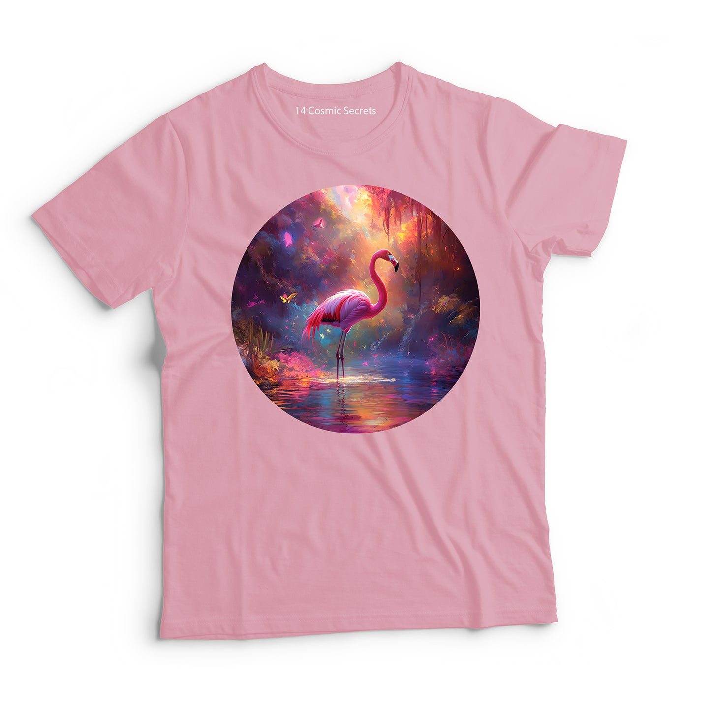 Flamingo T-Shirt for Kids Cotton Graceful Pink