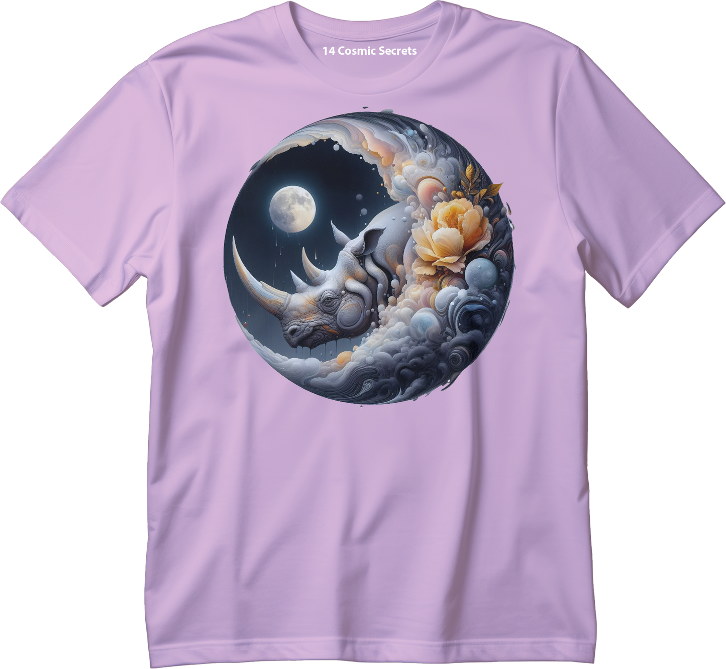 Rhino's Surreal Painting Graphic Printed T-Shirt Cotton T-Shirt Magnificence of India T-Shirt