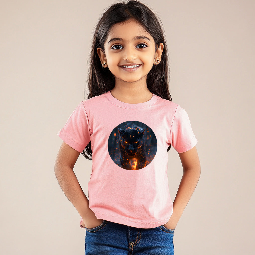 Black Panther T-Shirt for Kids Cotton Majestic Forest