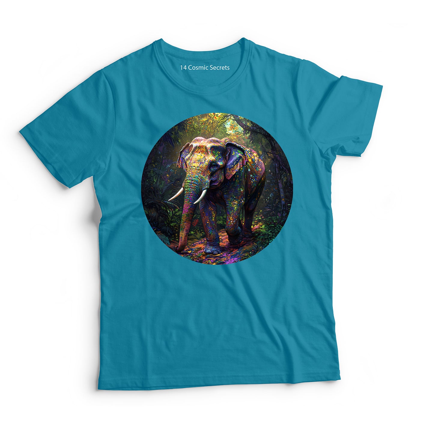 Elephant T-Shirt for Men Cotton Powerful Herd