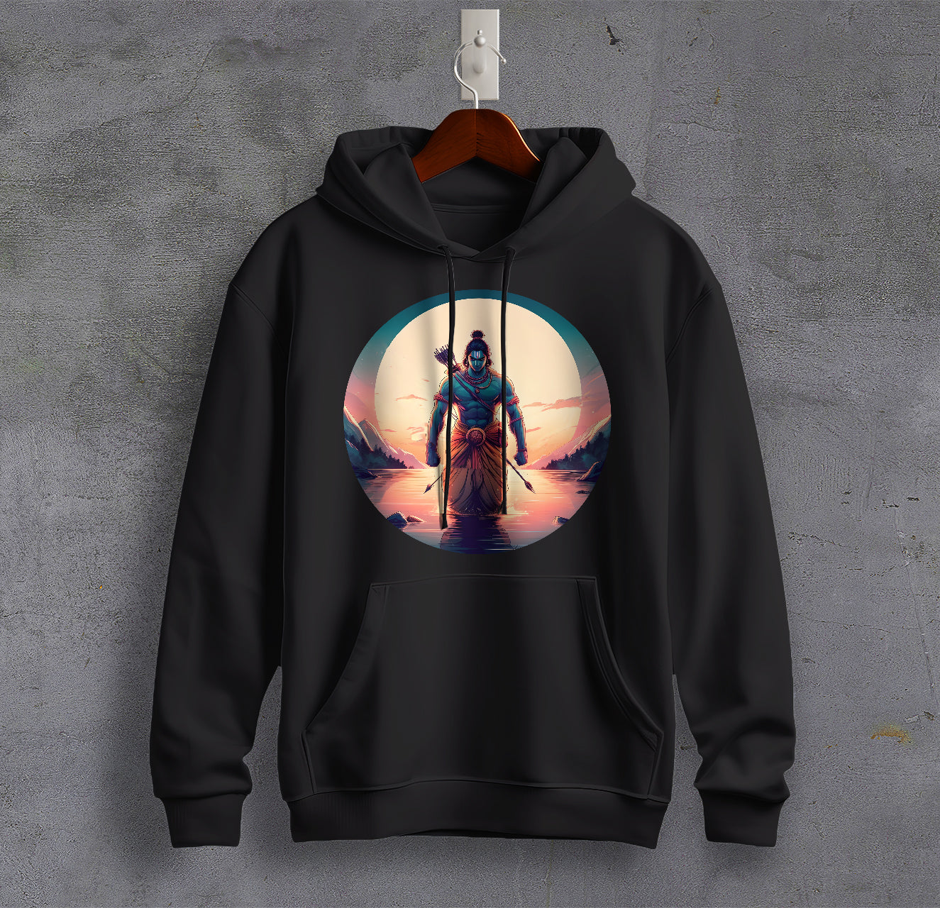 The Rama Chronicles Graphic Printed Sweatshirt for Men Cotton Sweatshirt Original Super Heroes of India Hoodie