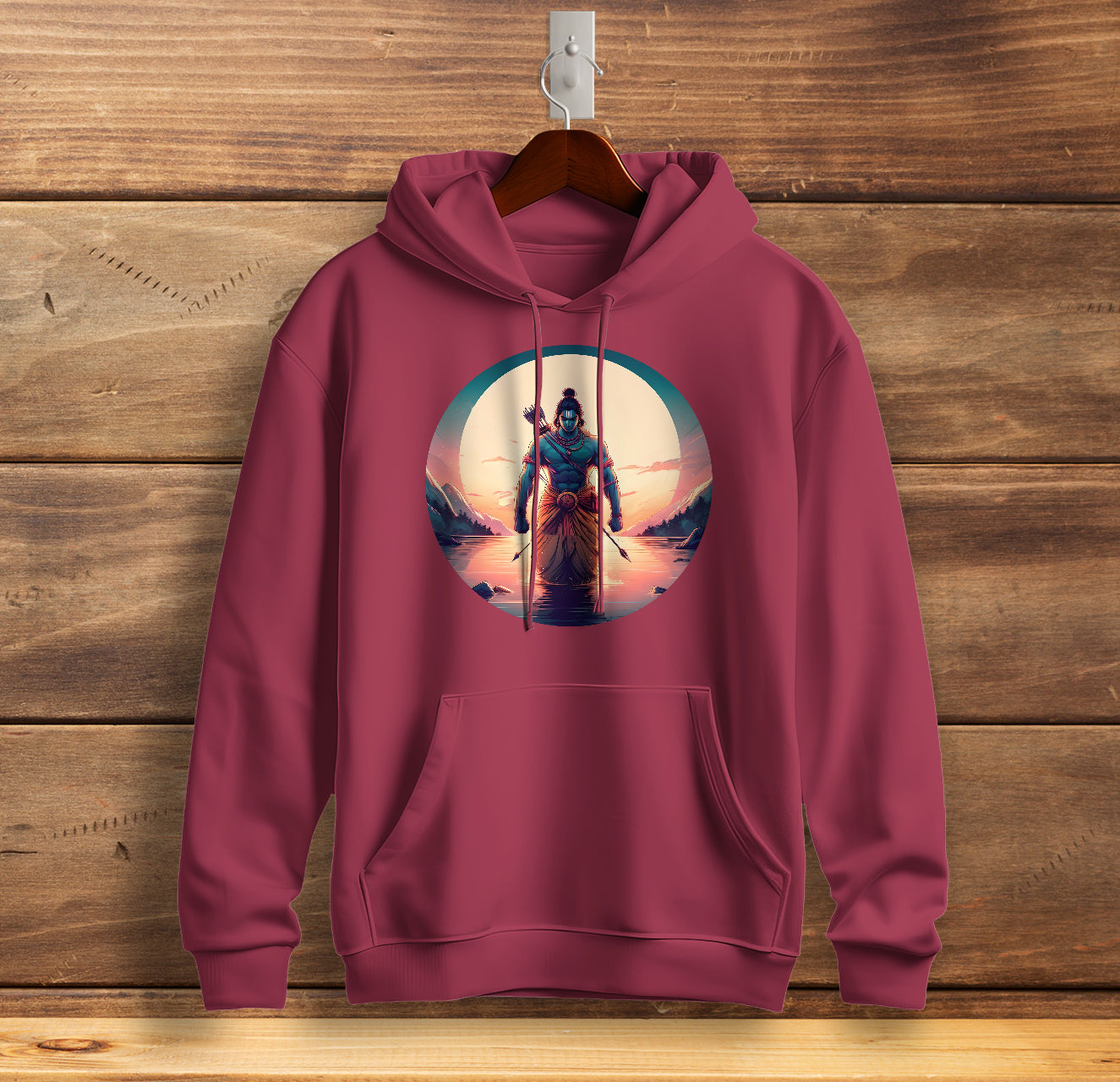 The Rama Chronicles Graphic Printed Sweatshirt for Men Cotton Sweatshirt Original Super Heroes of India Hoodie