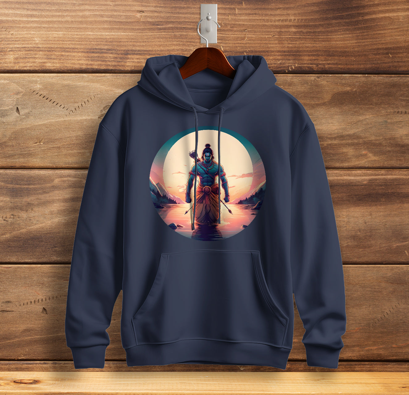 The Rama Chronicles Graphic Printed Sweatshirt for Men Cotton Sweatshirt Original Super Heroes of India Hoodie