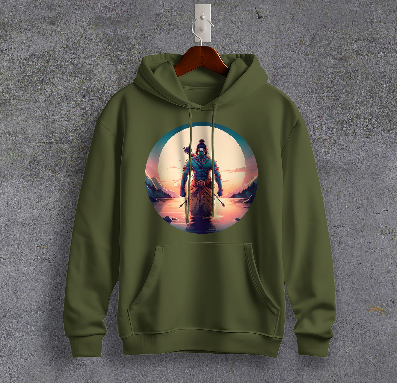 The Rama Chronicles Graphic Printed Sweatshirt for Men Cotton Sweatshirt Original Super Heroes of India Hoodie