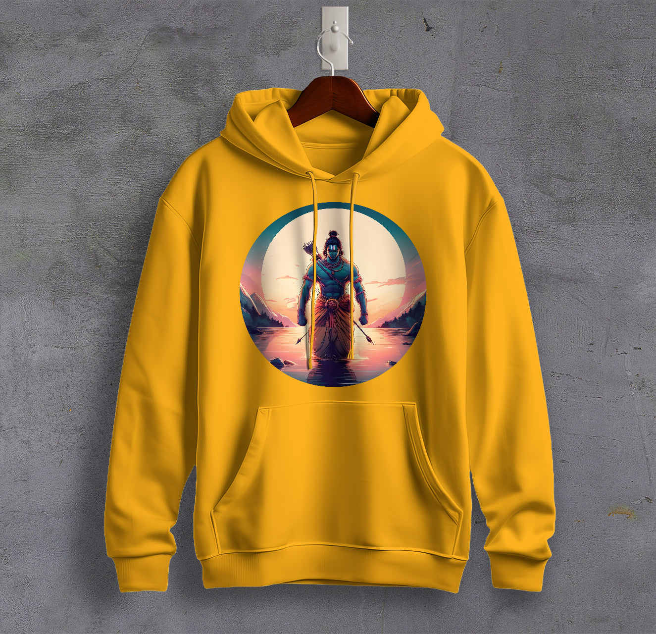 The Rama Chronicles Graphic Printed Sweatshirt for Men Cotton Sweatshirt Original Super Heroes of India Hoodie