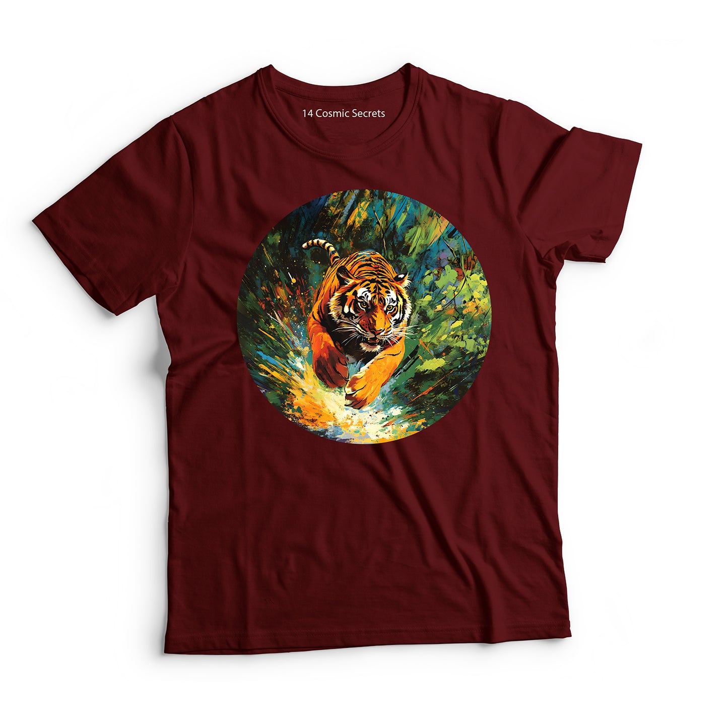 Tiger T-Shirt for Kids Cotton Powerful Wild