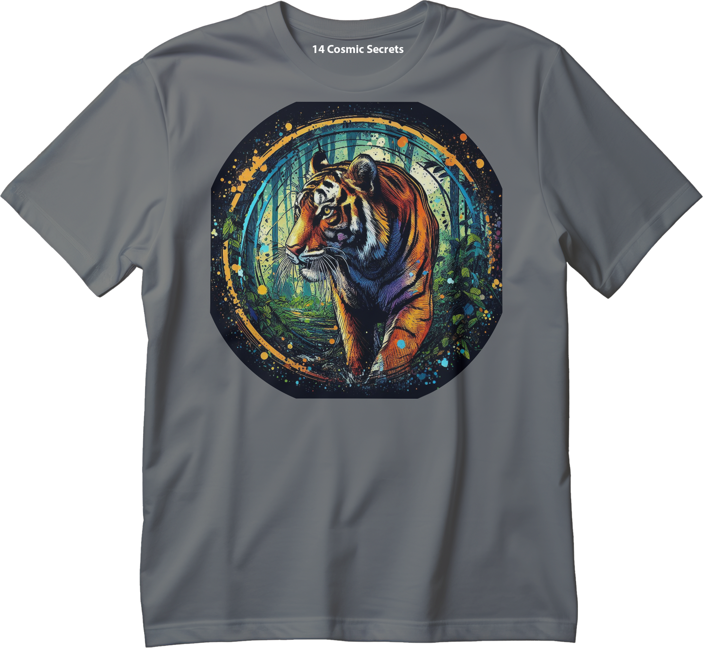 Tiger Kingdom Crest Shirt Graphic Printed T-Shirt Cotton T-Shirt Magnificence of India T-Shirt