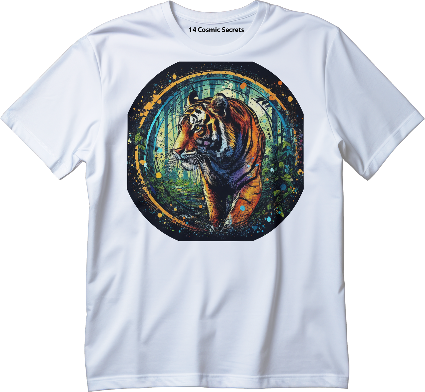 Tiger Kingdom Crest Shirt Graphic Printed T-Shirt Cotton T-Shirt Magnificence of India T-Shirt