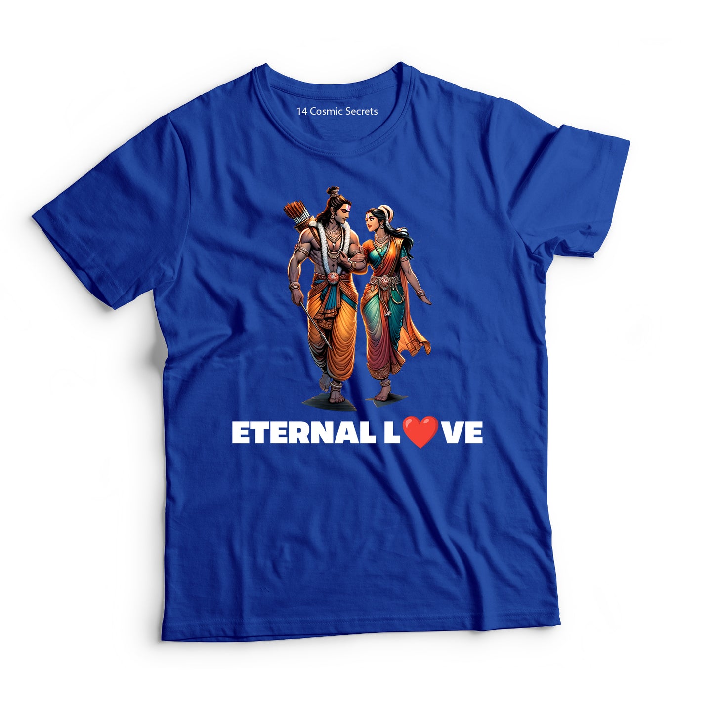 Sita-Rama: Eternal Love Graphic Printed T-Shirt for Men Cotton T-Shirt Original Super Heroes of India T-Shirt