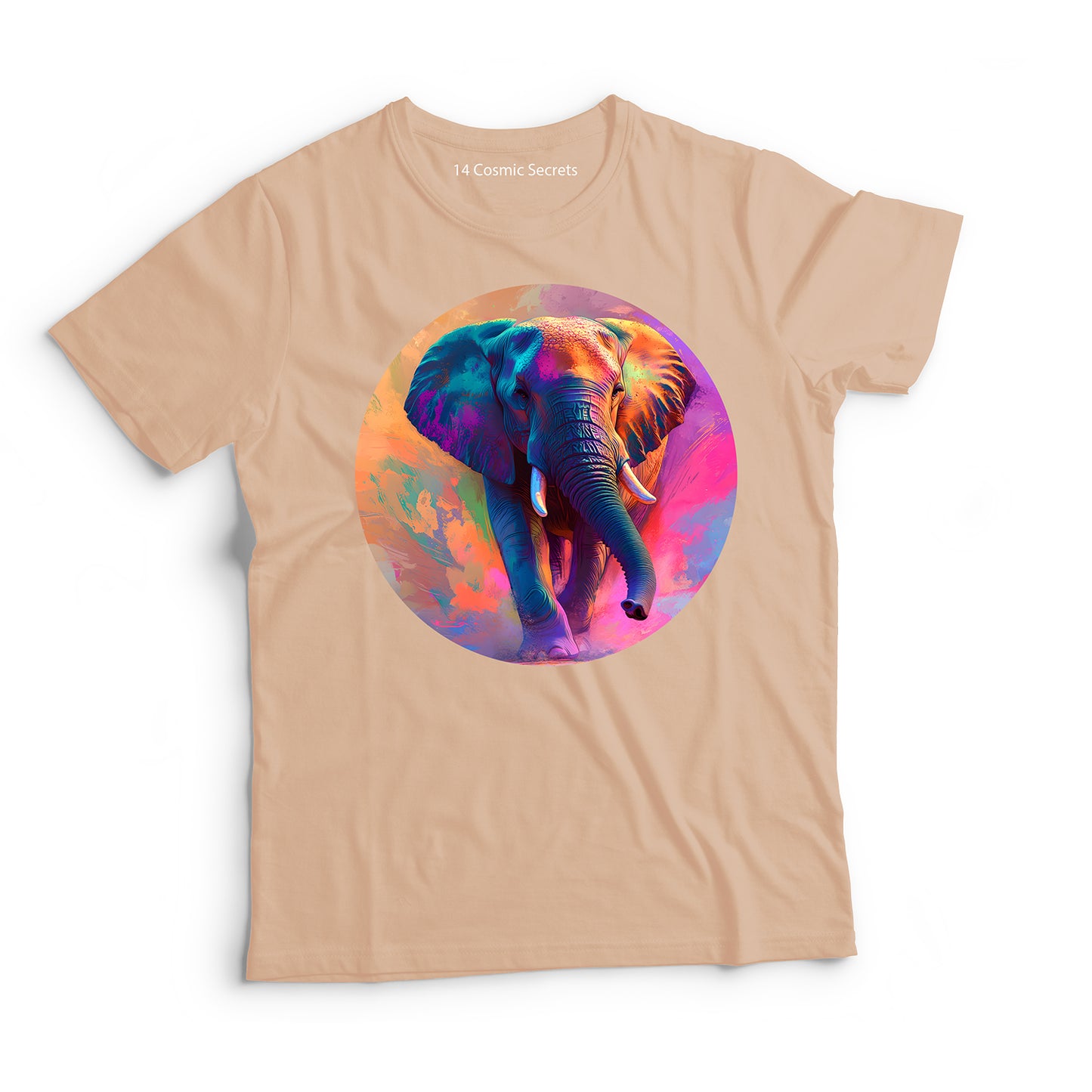 Elephant T-Shirt for Men Cotton Graceful Walking