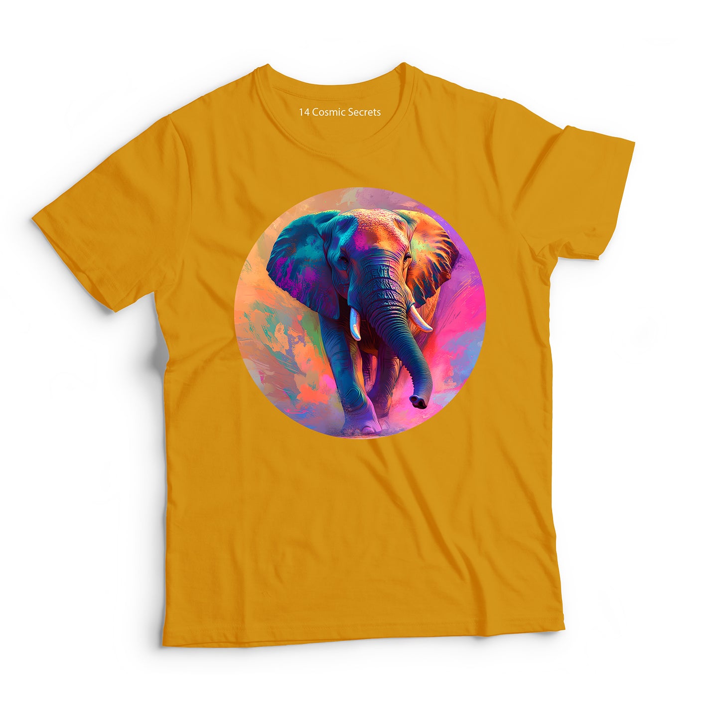 Elephant T-Shirt for Men Cotton Graceful Walking