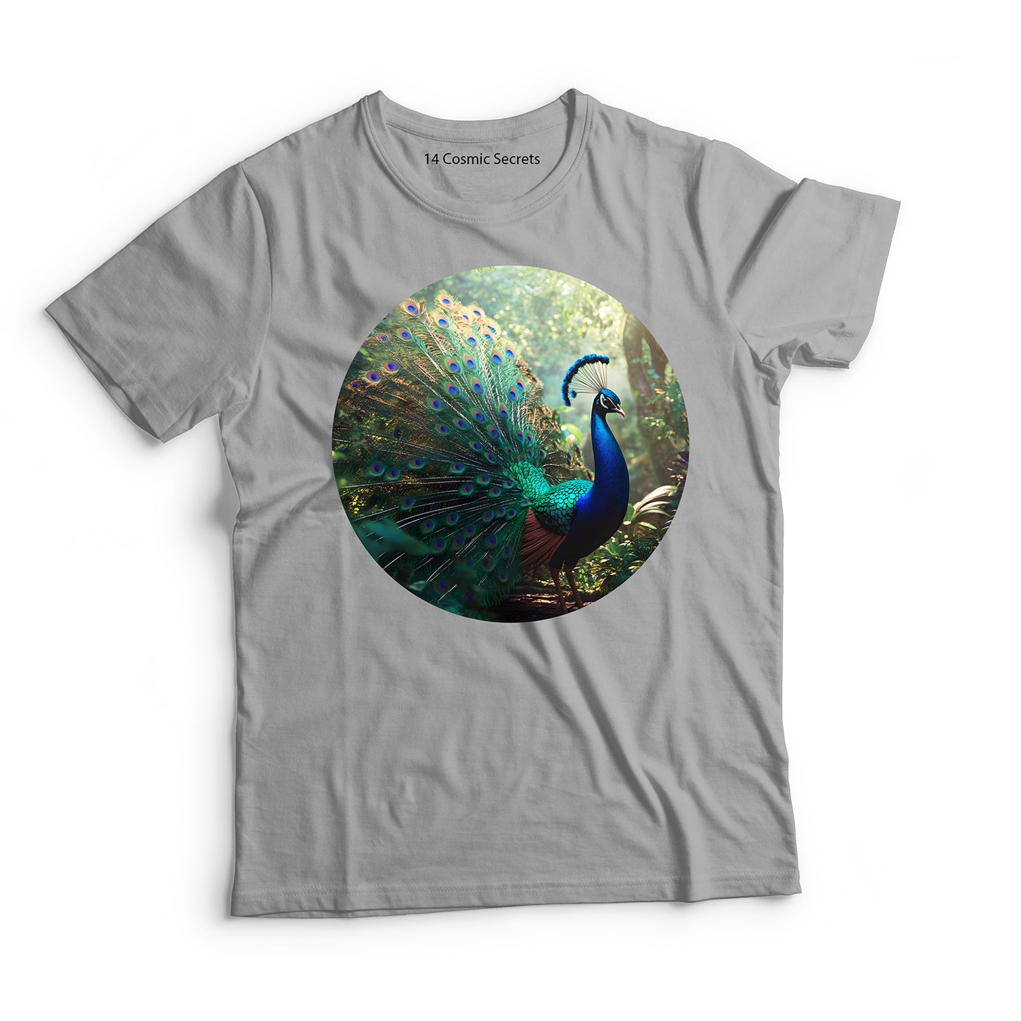 Peacock T-Shirt for Kids Cotton Serene Sky