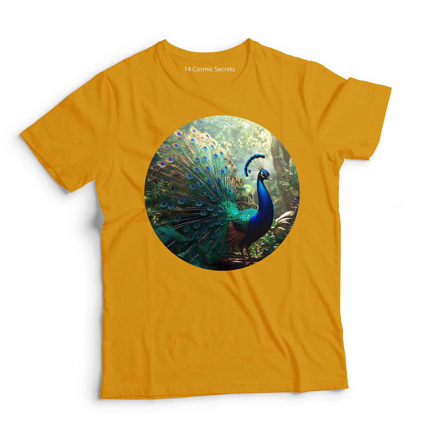 Peacock T-Shirt for Kids Cotton Serene Sky