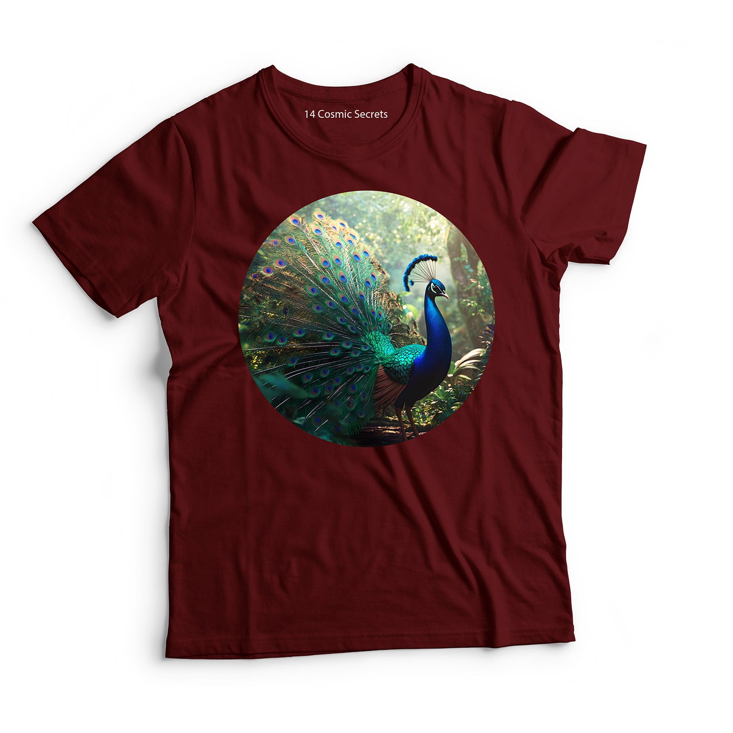 Peacock T-Shirt for Kids Cotton Serene Sky