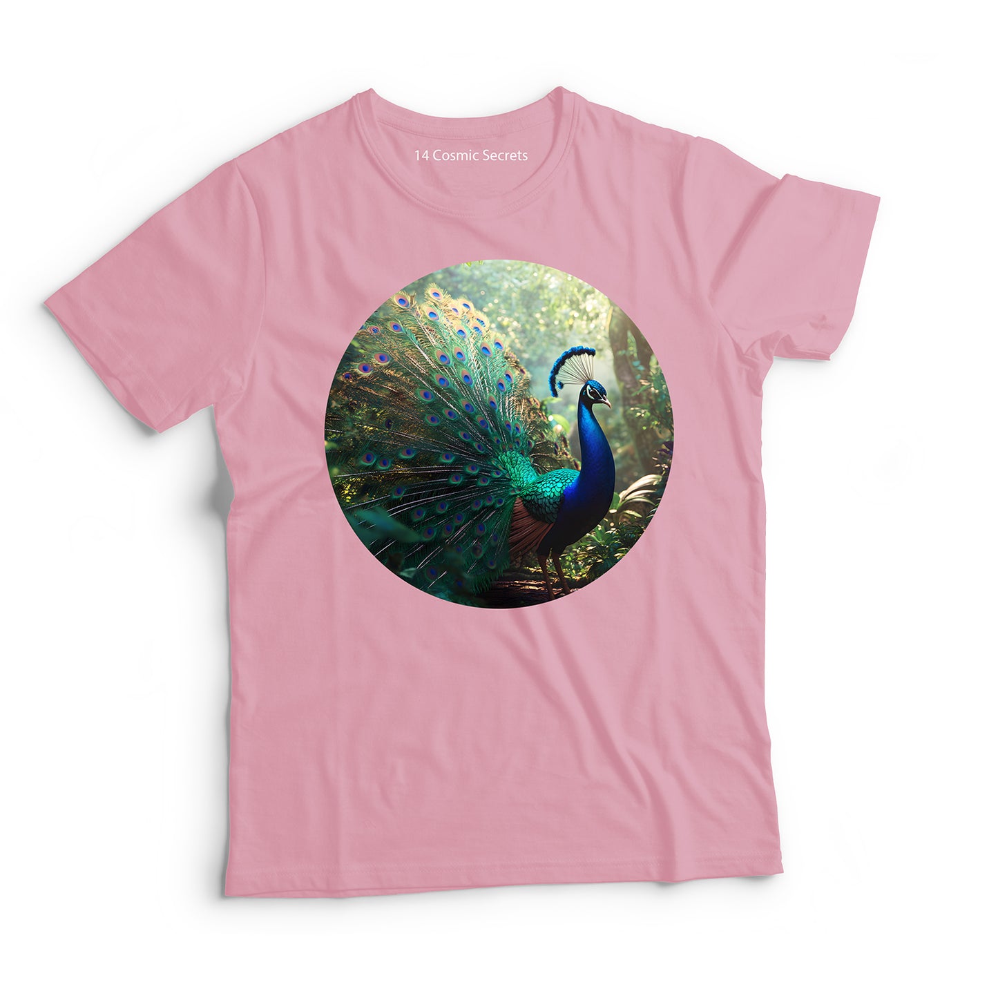Peacock T-Shirt for Kids Cotton Serene Sky
