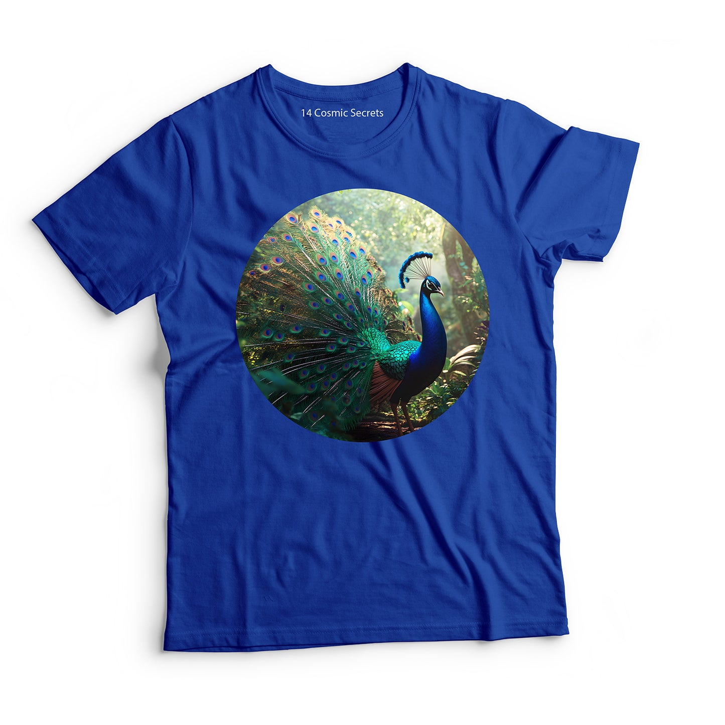 Peacock T-Shirt for Kids Cotton Serene Sky