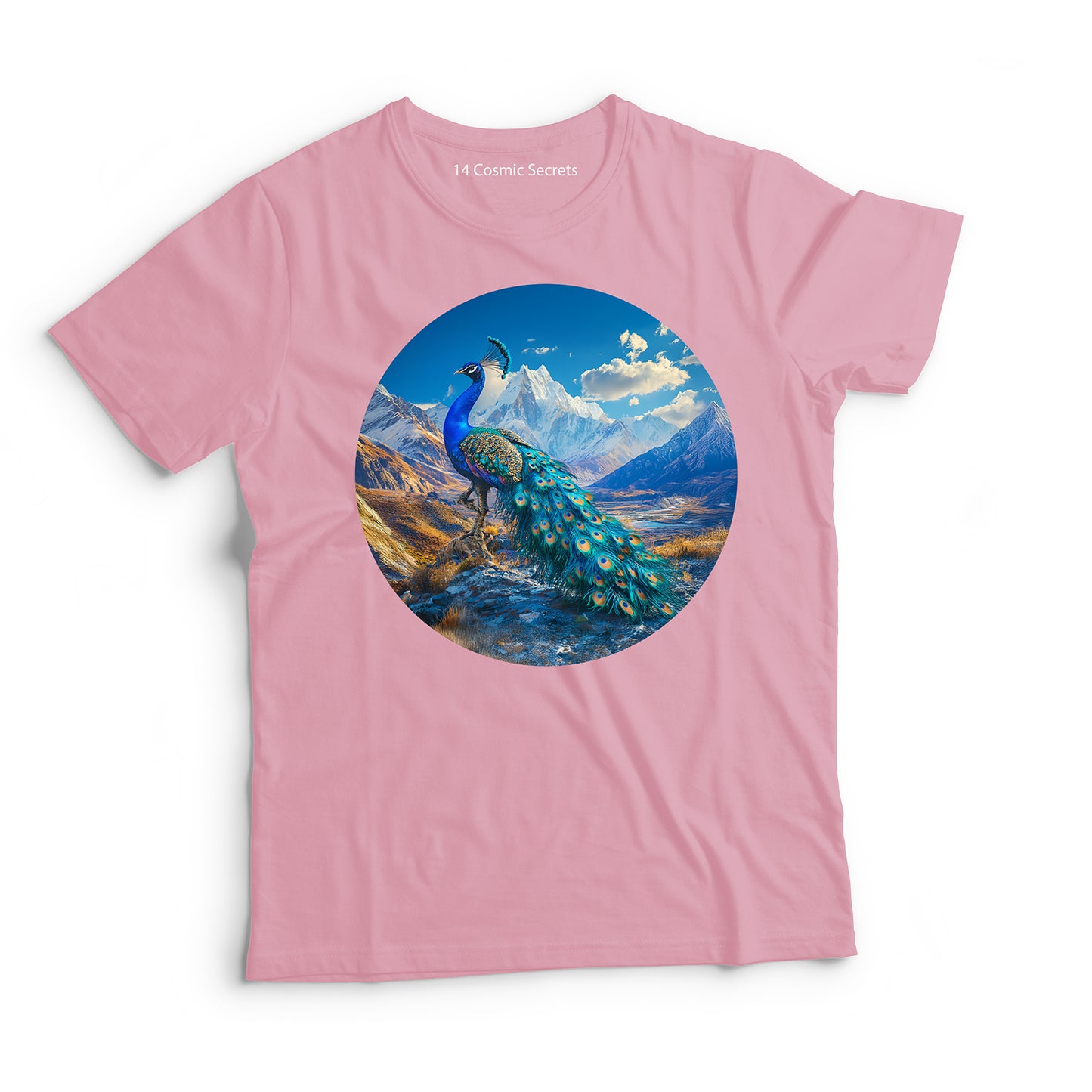 Peacock T-Shirt for Kids Cotton Colorful Nature