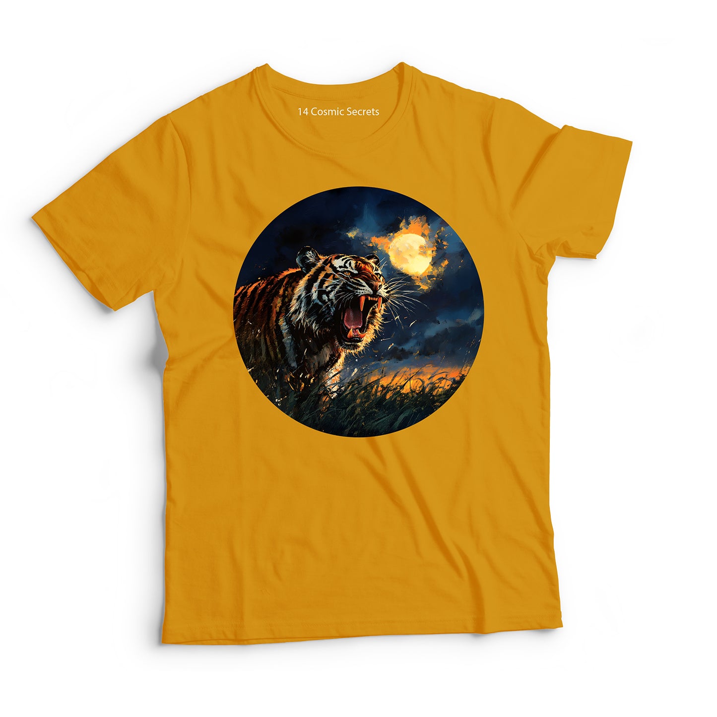 Tiger T-Shirt for Men Cotton Radiant Golden