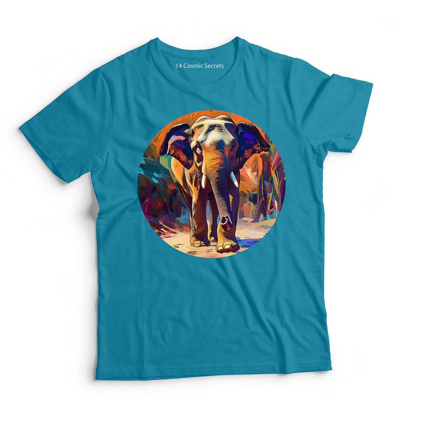 Elephant T-Shirt for Men Cotton Enduring Strength