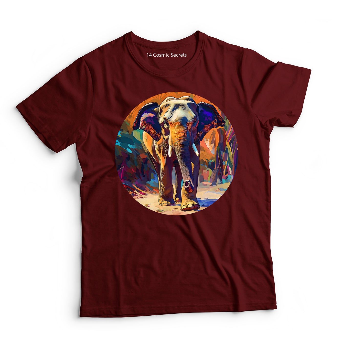 Elephant T-Shirt for Men Cotton Enduring Strength