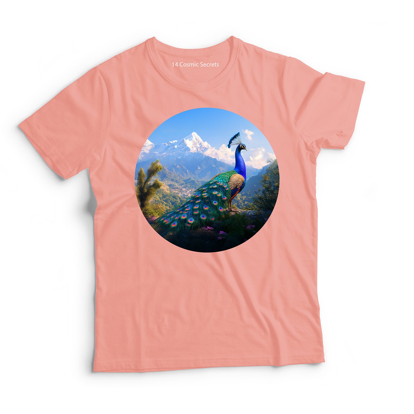 Peacock T-Shirt for Women Cotton Timeless Beauty
