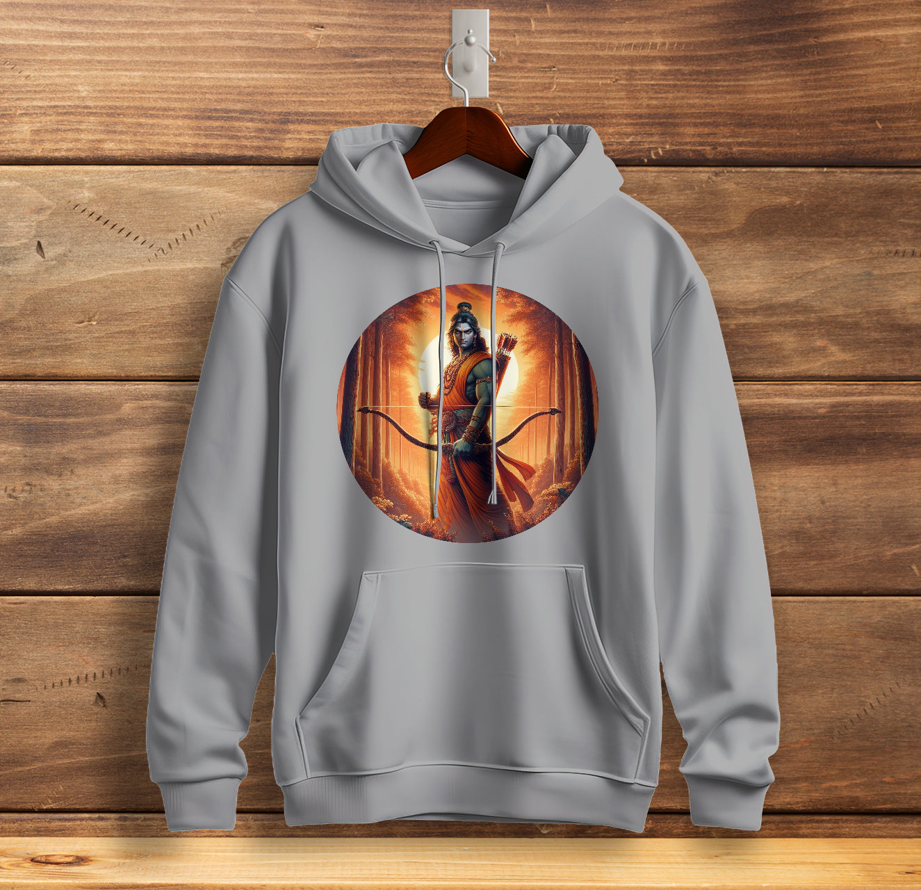 Rama The Epic Hero Graphic Printed Sweatshirt for Men Cotton Sweatshirt Original Super Heroes of India Hoodie