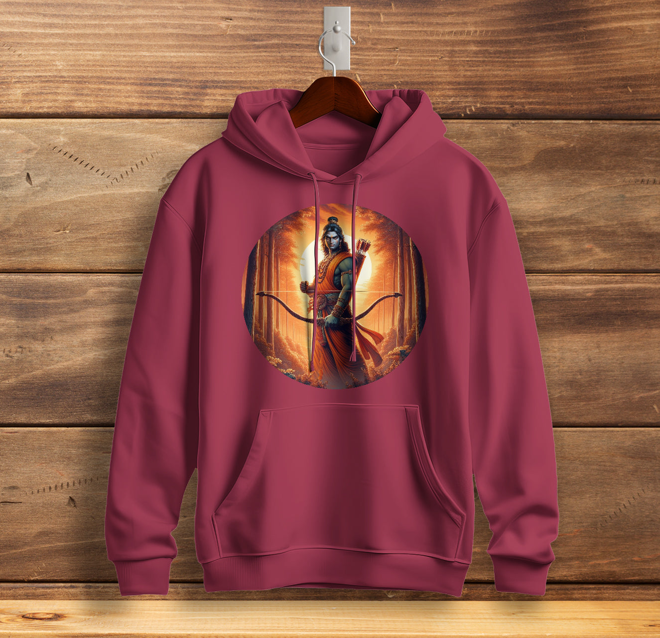 Rama The Epic Hero Graphic Printed Sweatshirt for Men Cotton Sweatshirt Original Super Heroes of India Hoodie