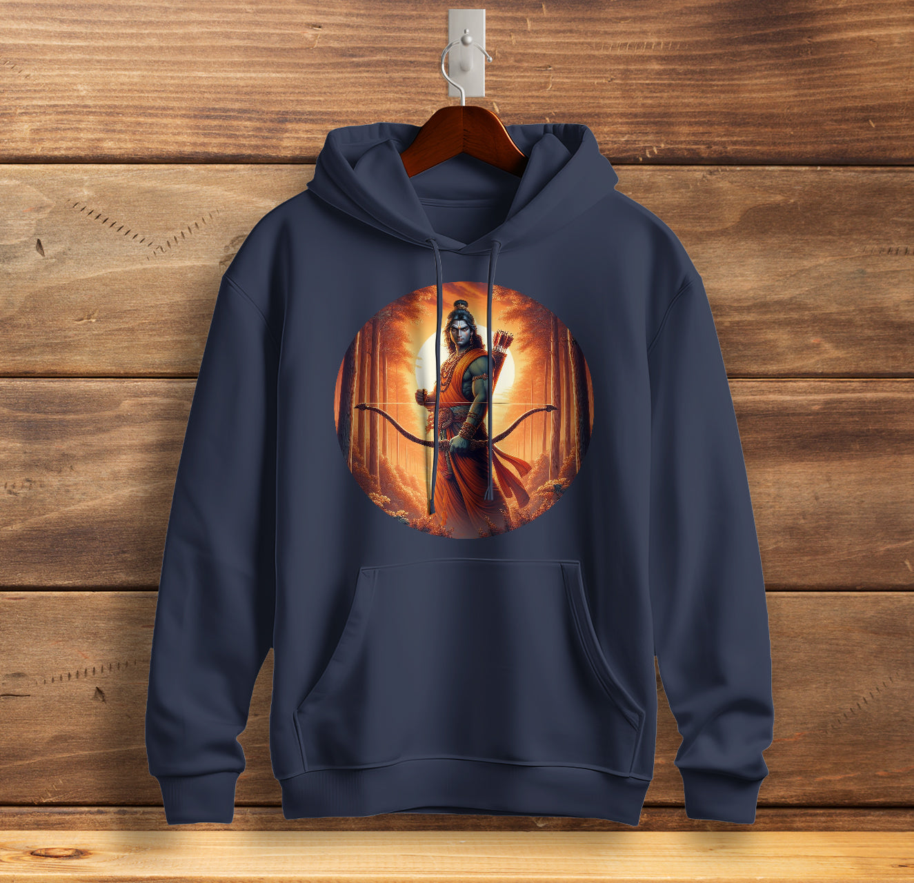 Rama The Epic Hero Graphic Printed Sweatshirt for Men Cotton Sweatshirt Original Super Heroes of India Hoodie