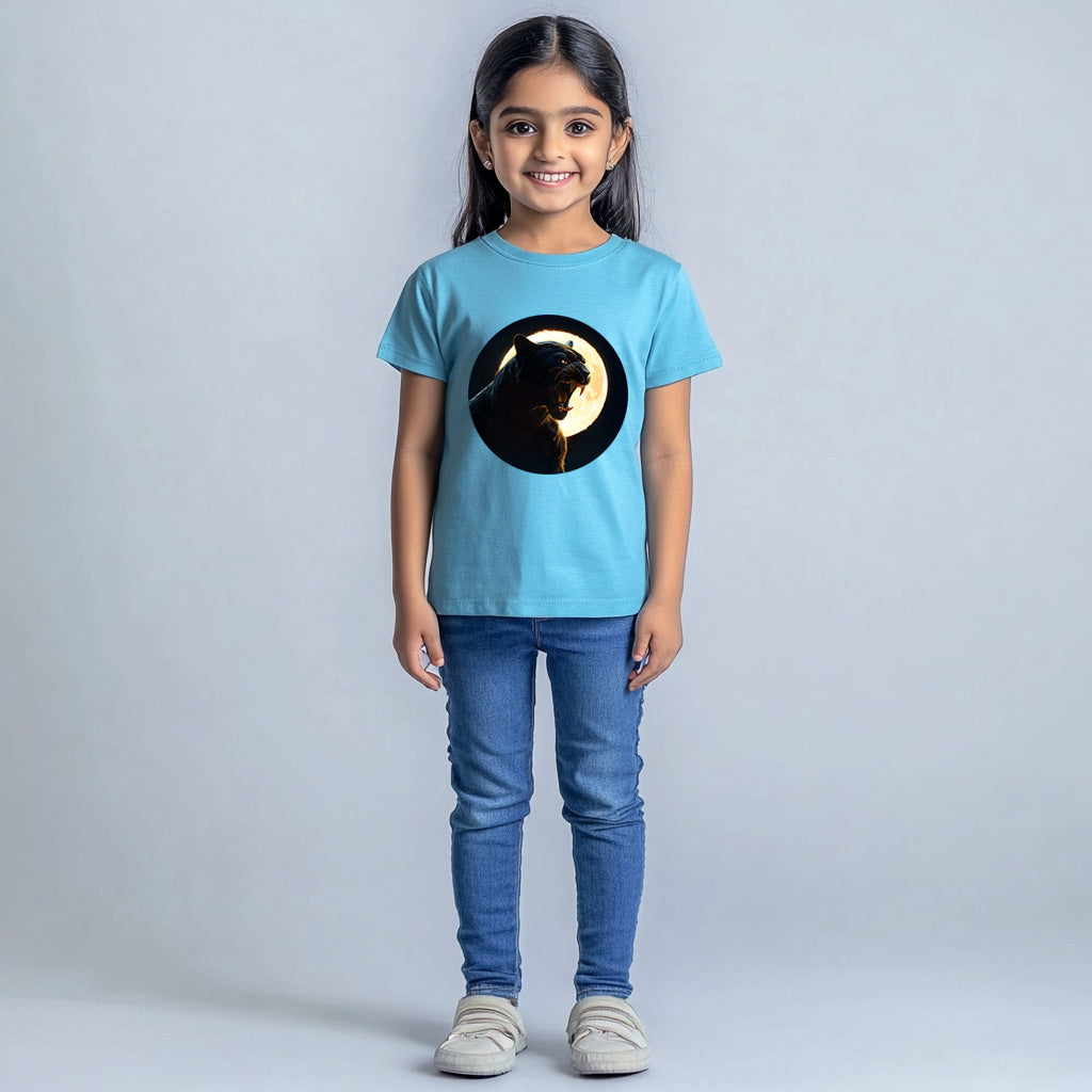 Black Panther T-Shirt for Kids Cotton Bold Shadow
