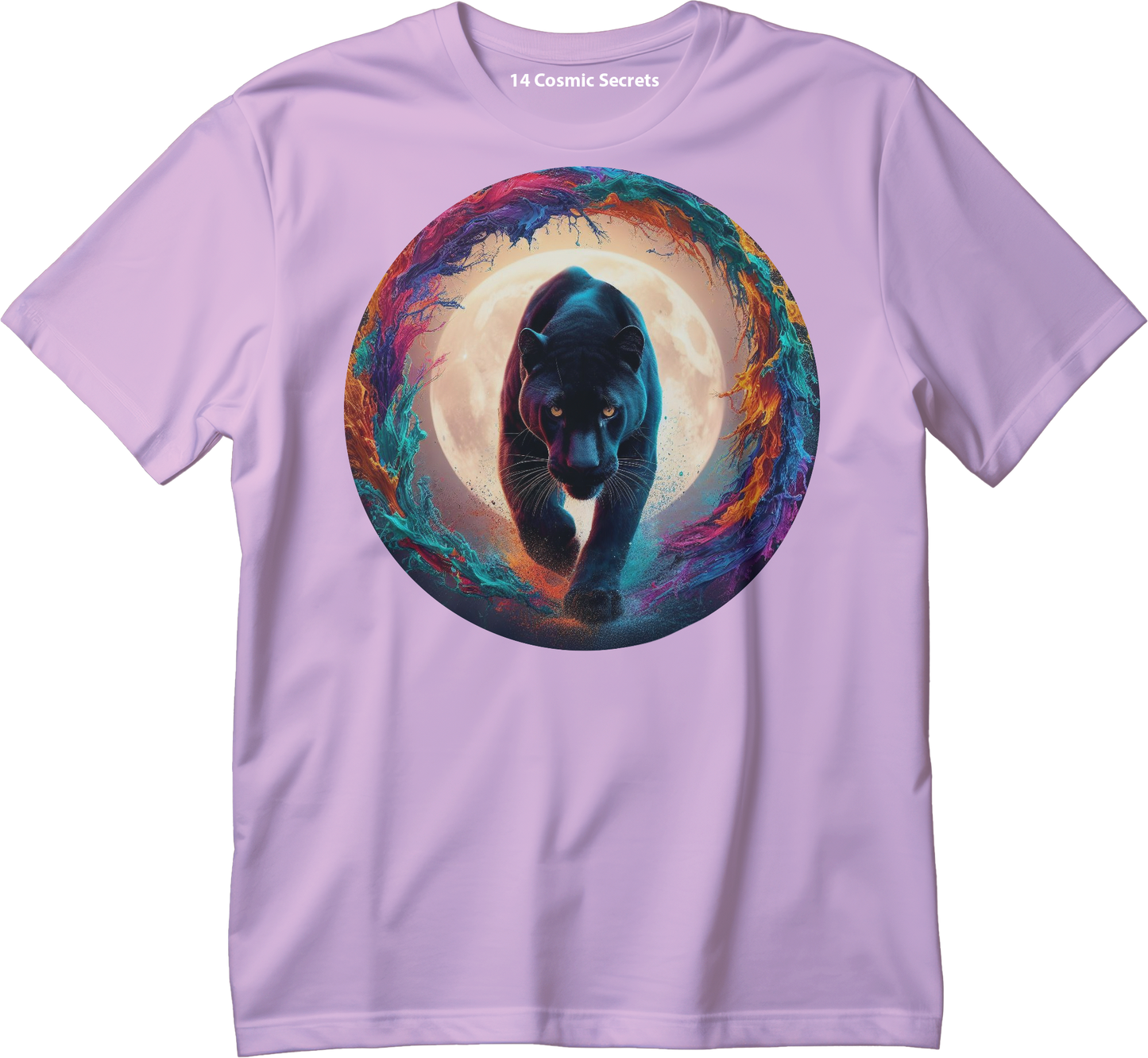 Black Panther on Prowl Graphic Printed T-Shirt Cotton T-Shirt Magnificence of India T-Shirt