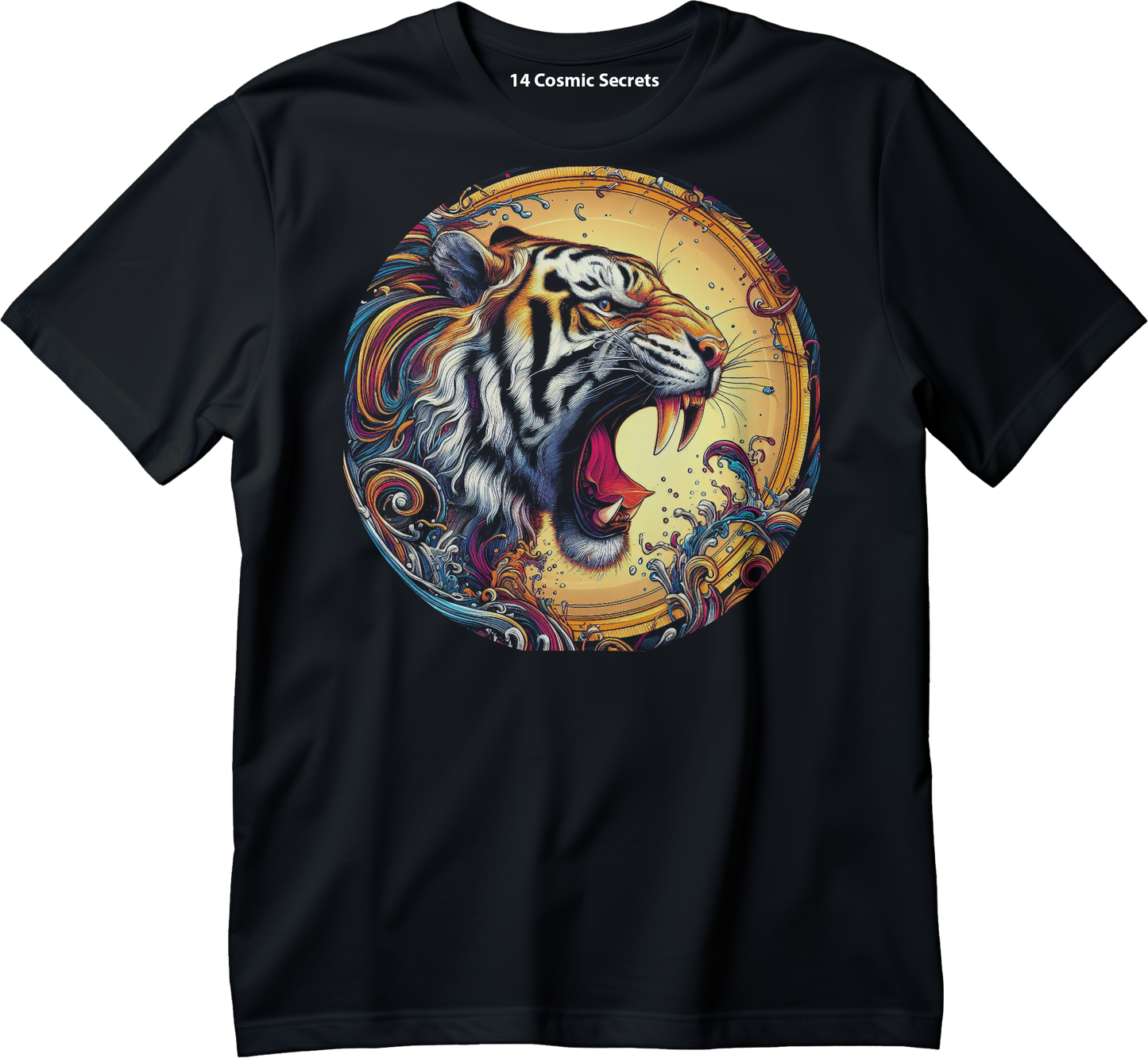 Tiger's Crowned Attire Graphic Printed T-Shirt Cotton T-Shirt Magnificence of India T-Shirt