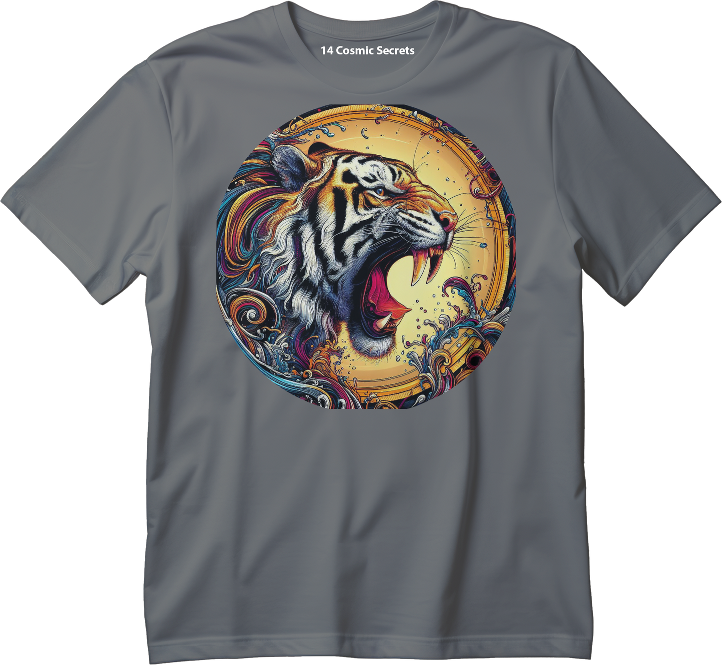 Tiger's Crowned Attire Graphic Printed T-Shirt Cotton T-Shirt Magnificence of India T-Shirt