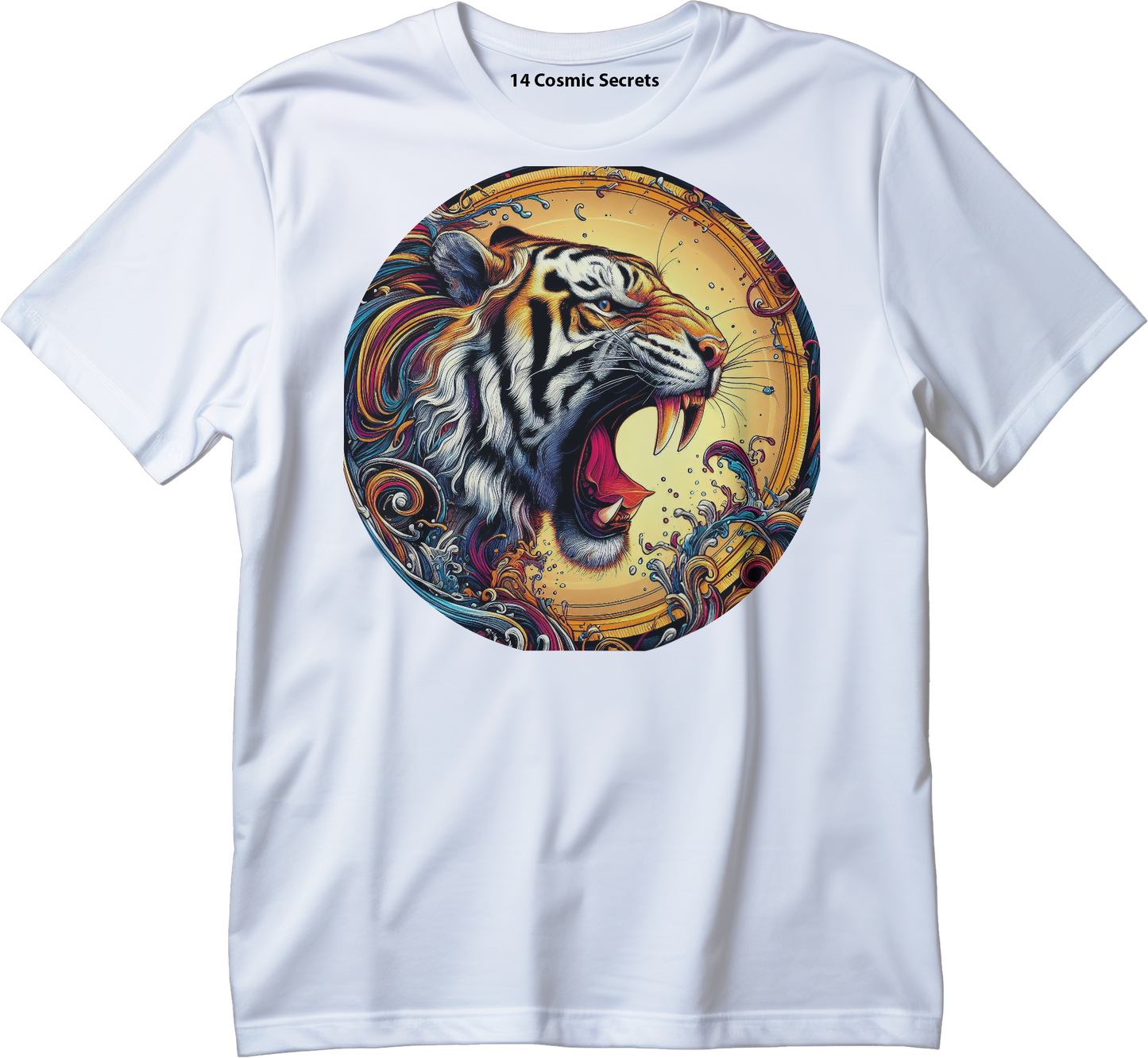 Tiger's Crowned Attire Graphic Printed T-Shirt Cotton T-Shirt Magnificence of India T-Shirt