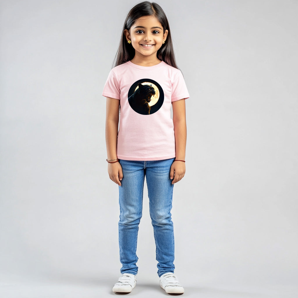 Black Panther T-Shirt for Kids Cotton Bold Shadow