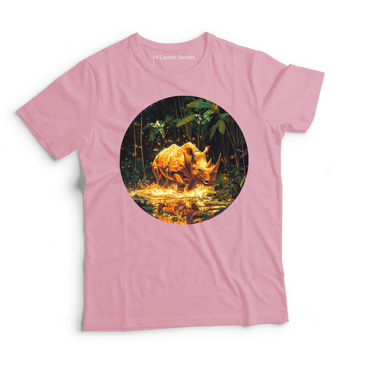 Rhino T-Shirt for Kids Cotton Powerful Black