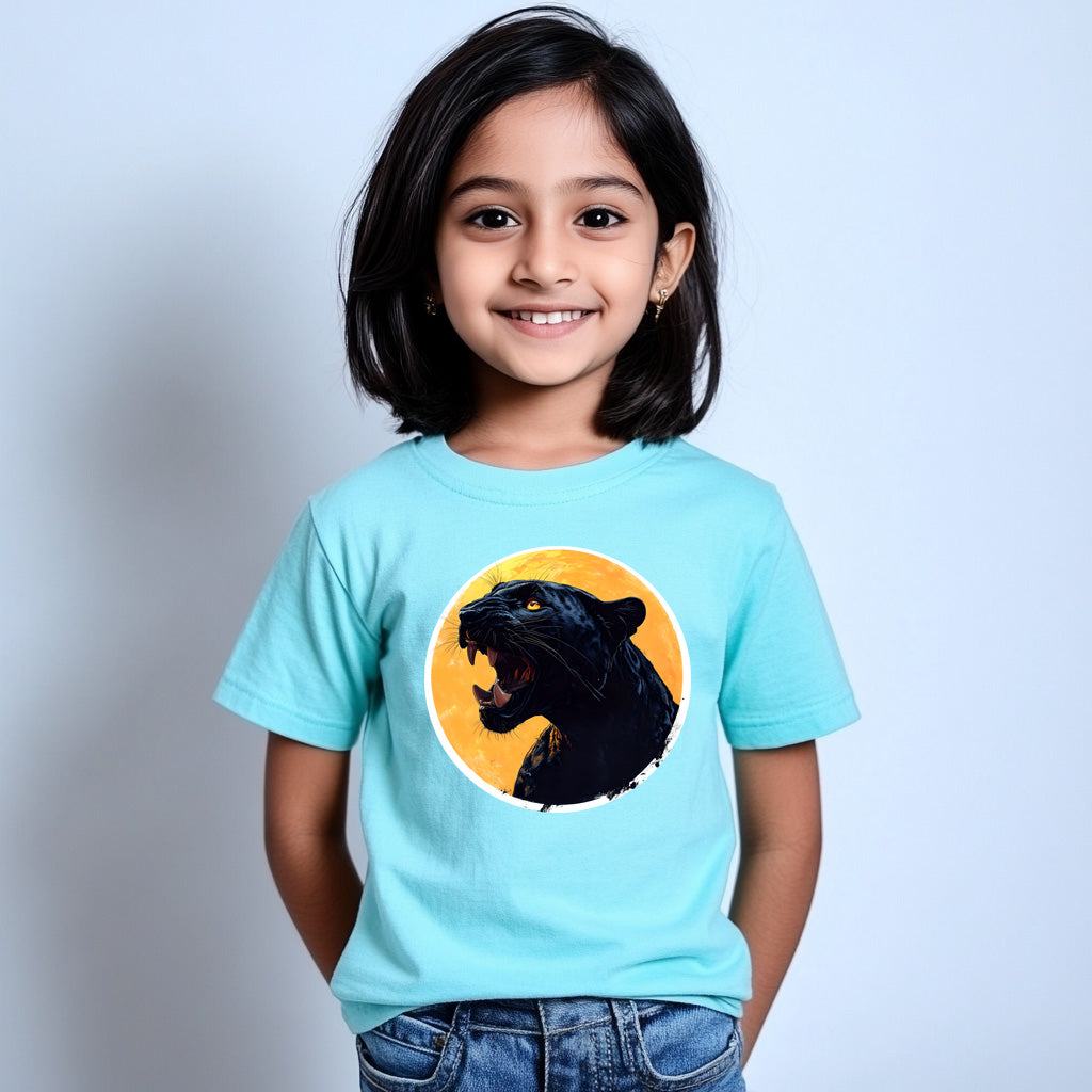 Black Panther T-Shirt for Kids Cotton Silent Hunter