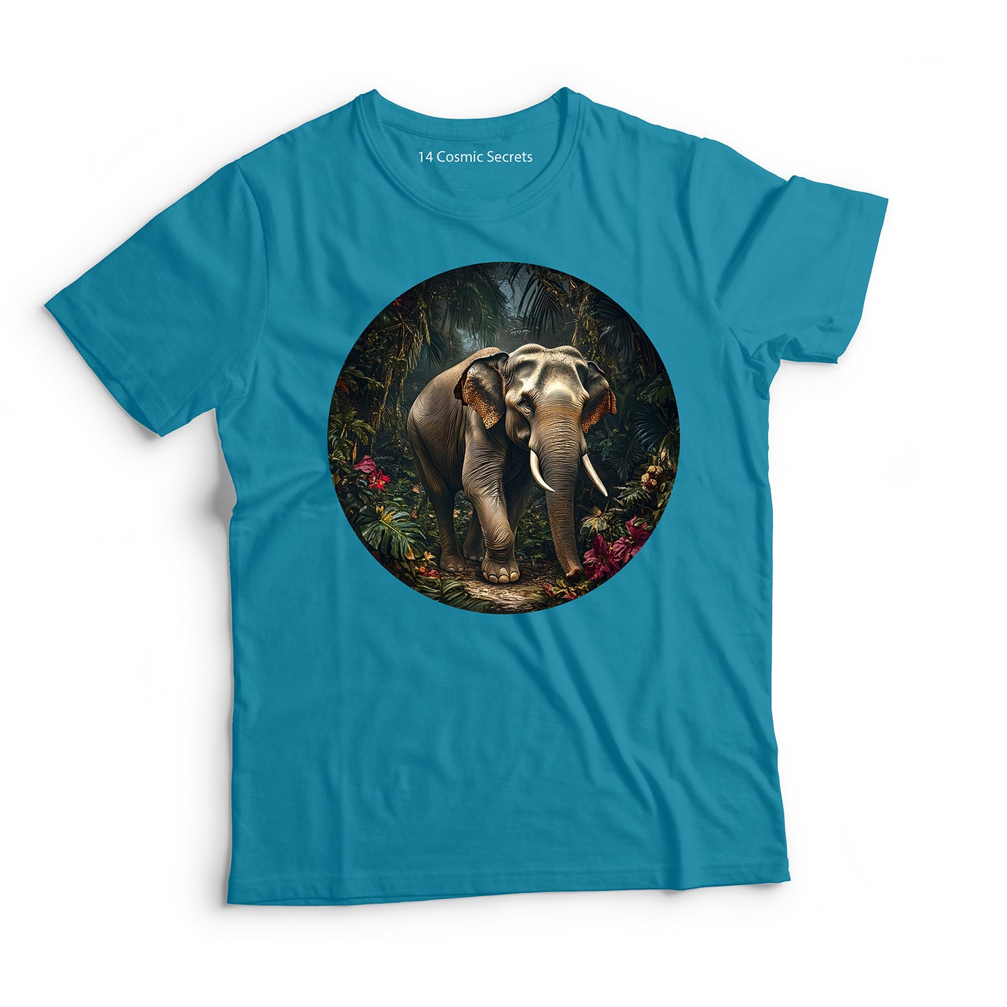 Elephant T-Shirt for Men Cotton Gentle Jungle
