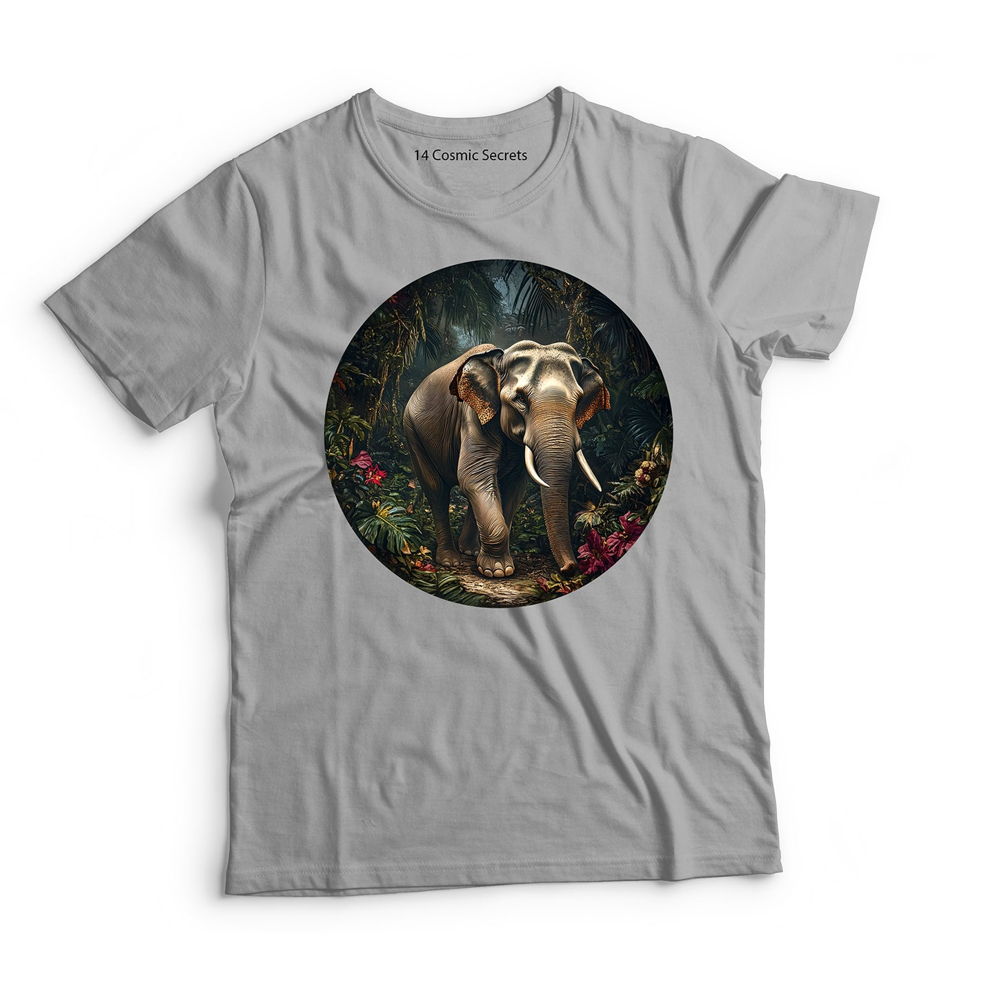 Elephant T-Shirt for Men Cotton Gentle Jungle