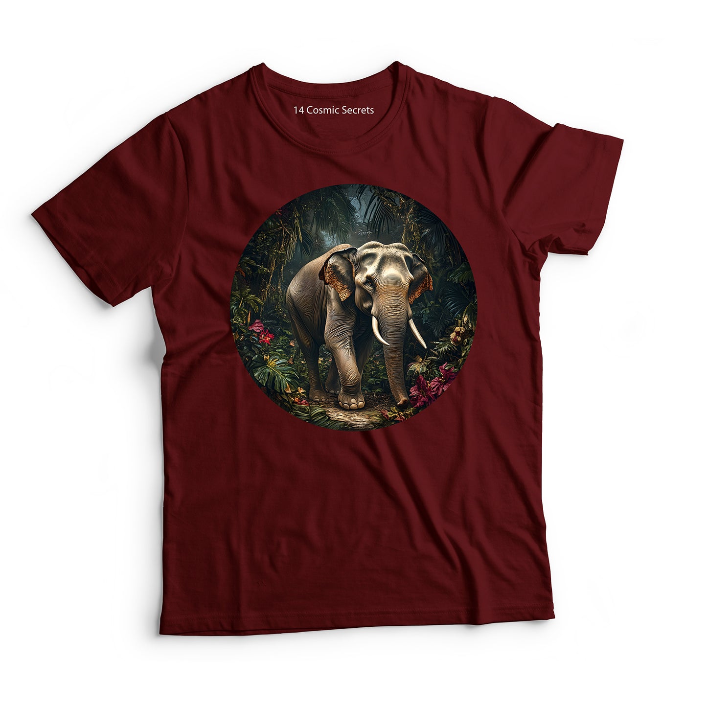 Elephant T-Shirt for Men Cotton Gentle Jungle