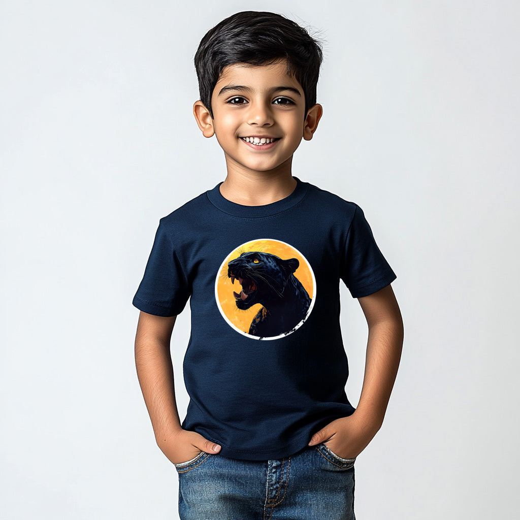 Black Panther T-Shirt for Kids Cotton Silent Hunter