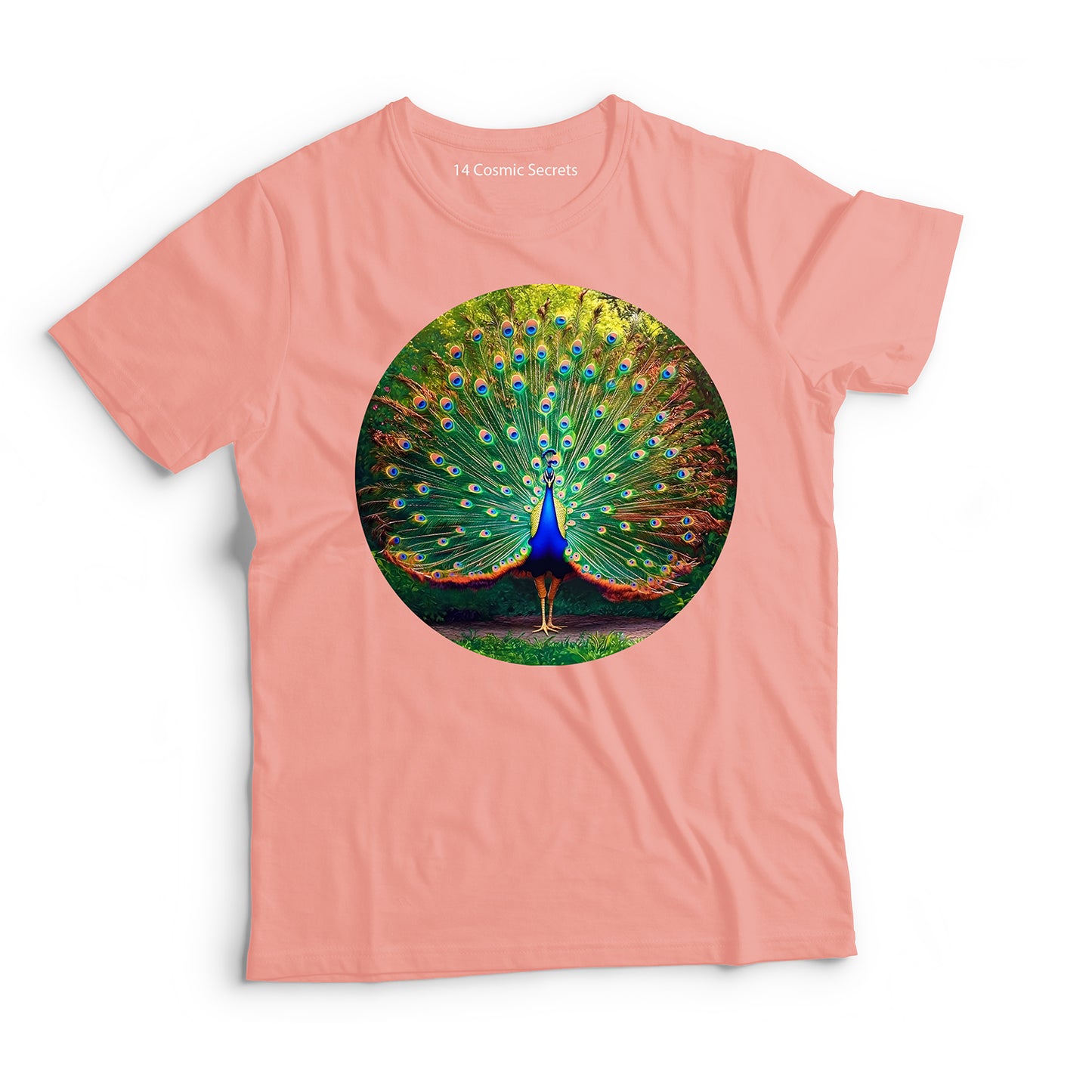 Peacock T-Shirt for Women Cotton Graceful Regal