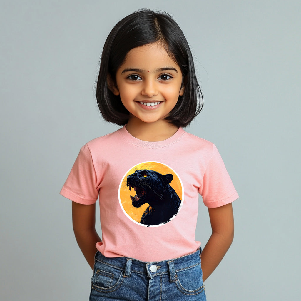 Black Panther T-Shirt for Kids Cotton Silent Hunter