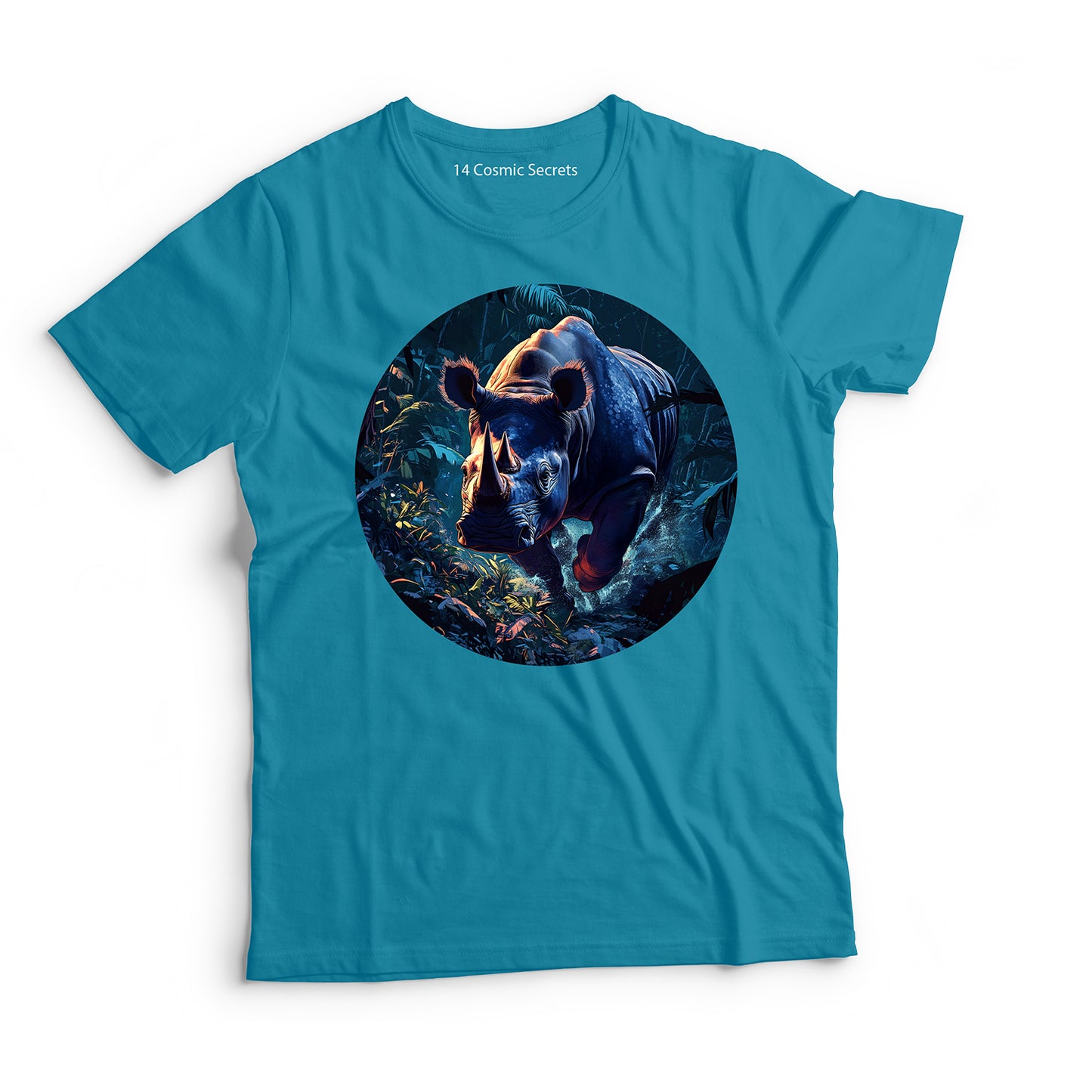 Rhino T-Shirt for Men Cotton Bold Charging