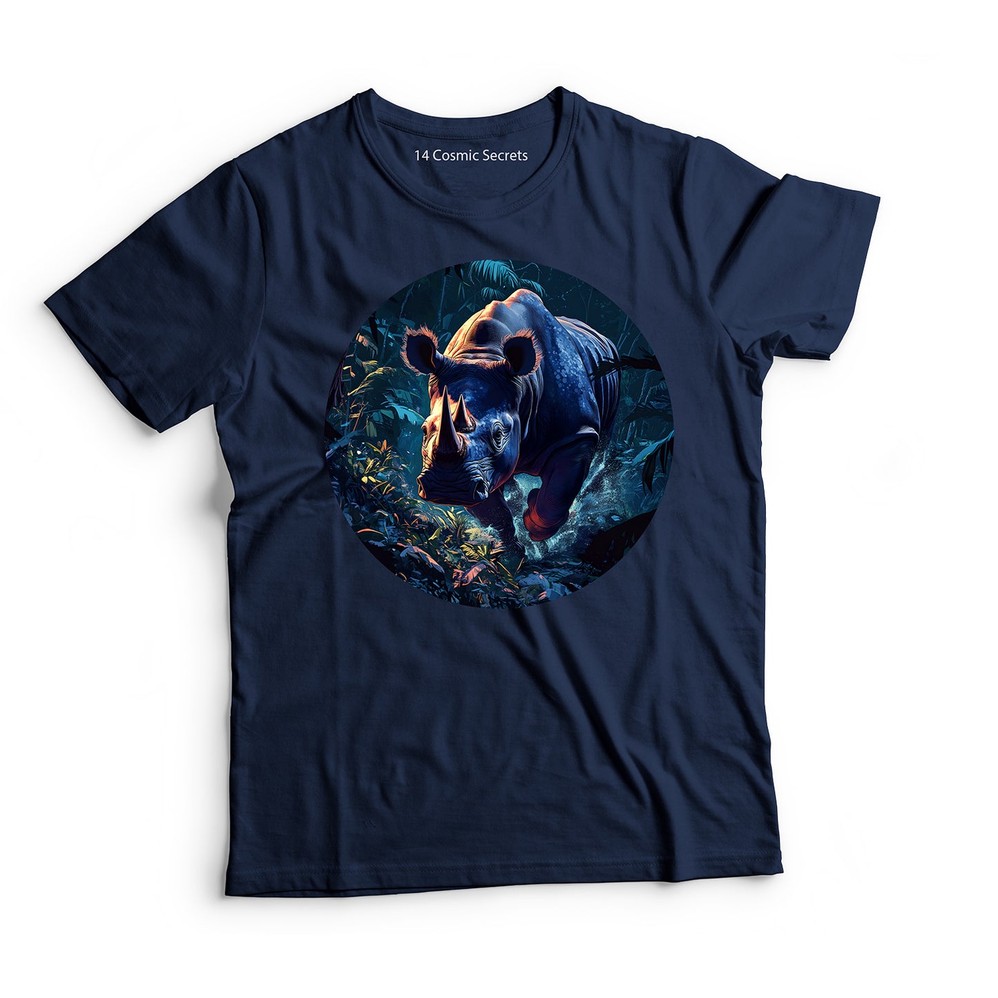 Rhino T-Shirt for Men Cotton Bold Charging