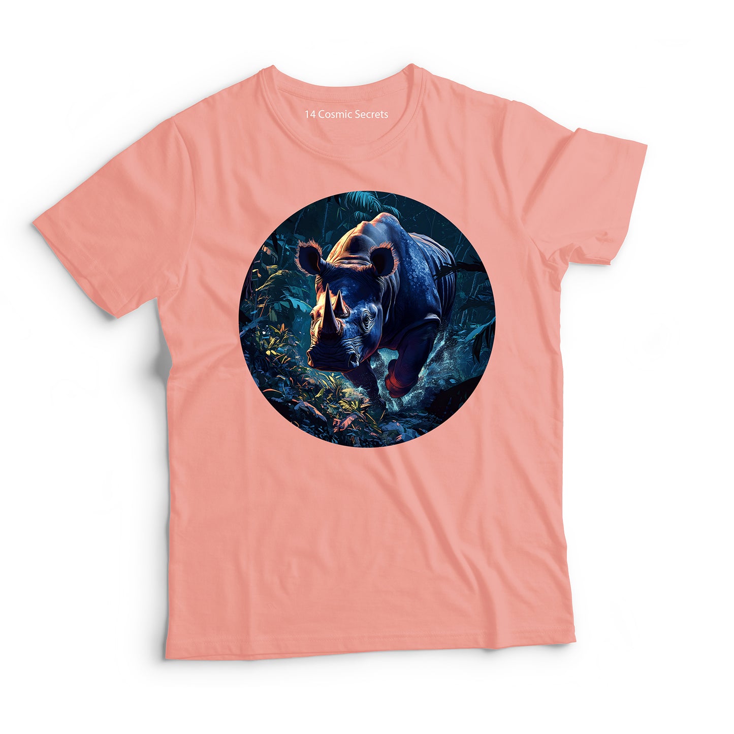 Rhino T-Shirt for Women Cotton Bold Charging