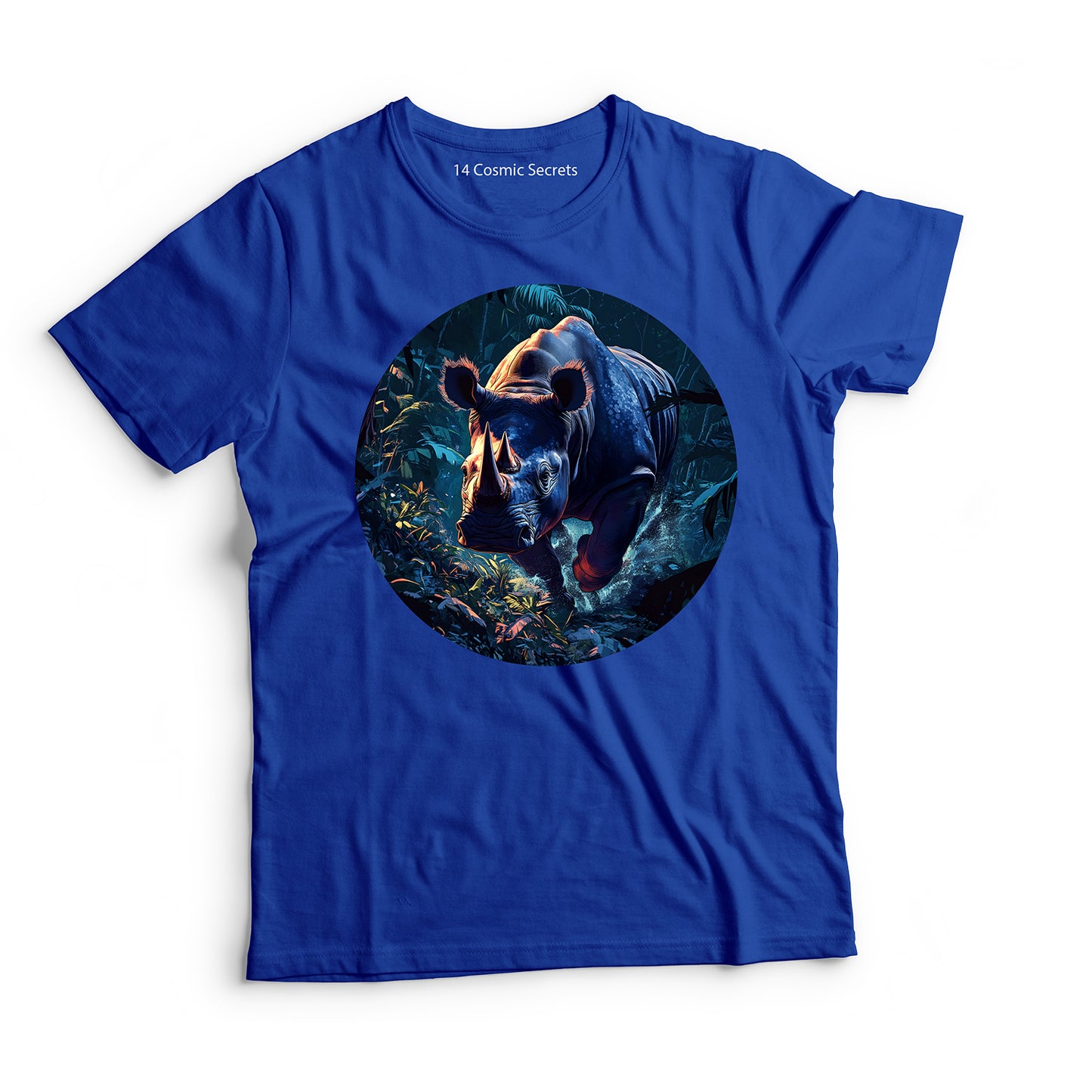 Rhino T-Shirt for Men Cotton Bold Charging